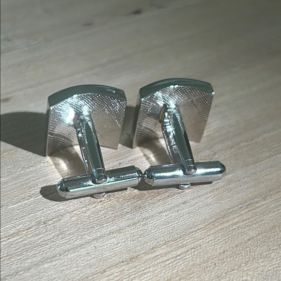 Silver and Red Cufflinks - Picture 4 of 5